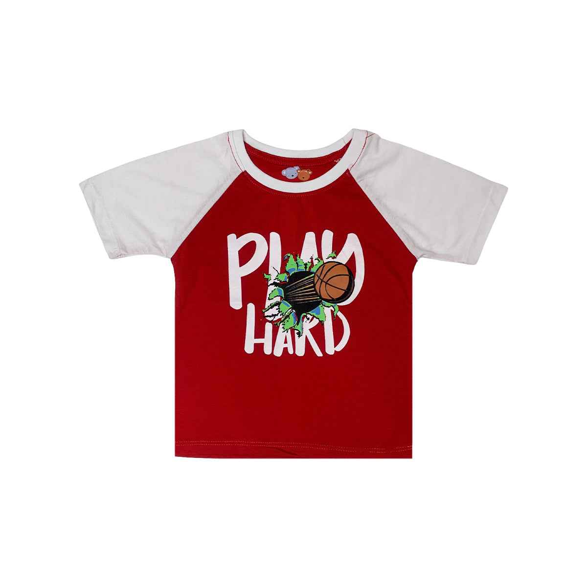 Red and White Graphic T-Shirt A-1594