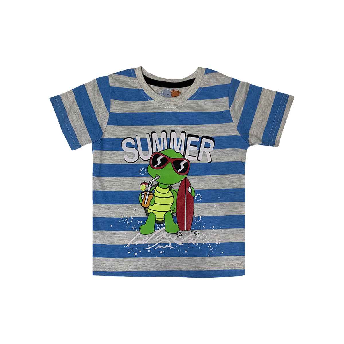 SEO Optimized Title: Organic Striped Graphic T-Shirt A-1596 – Eco-Friendly Fashion