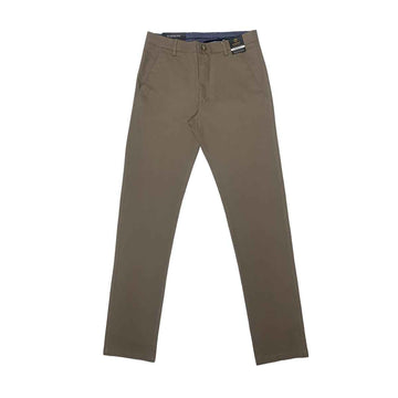 Beige Cotton Chino A-3448 - Solid Colour Cotton Pants