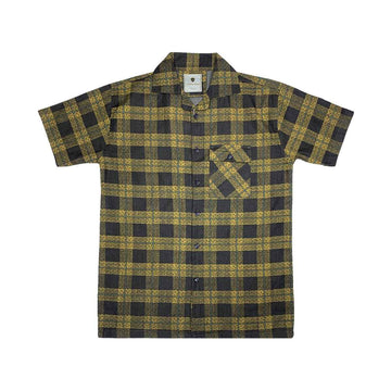 Mens Cuban Collar Shirt Half Sleeve A-2927
