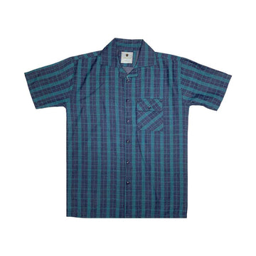 Mens Cuban Collar Shirt Half Sleeve A-2925