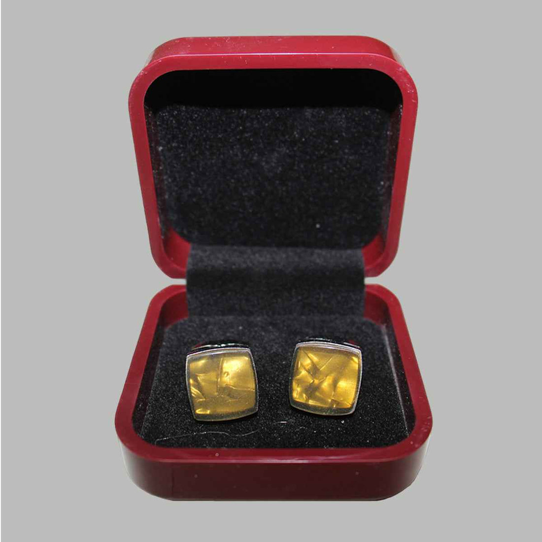 Metal Square Line Textured Cufflinks (A-3568)