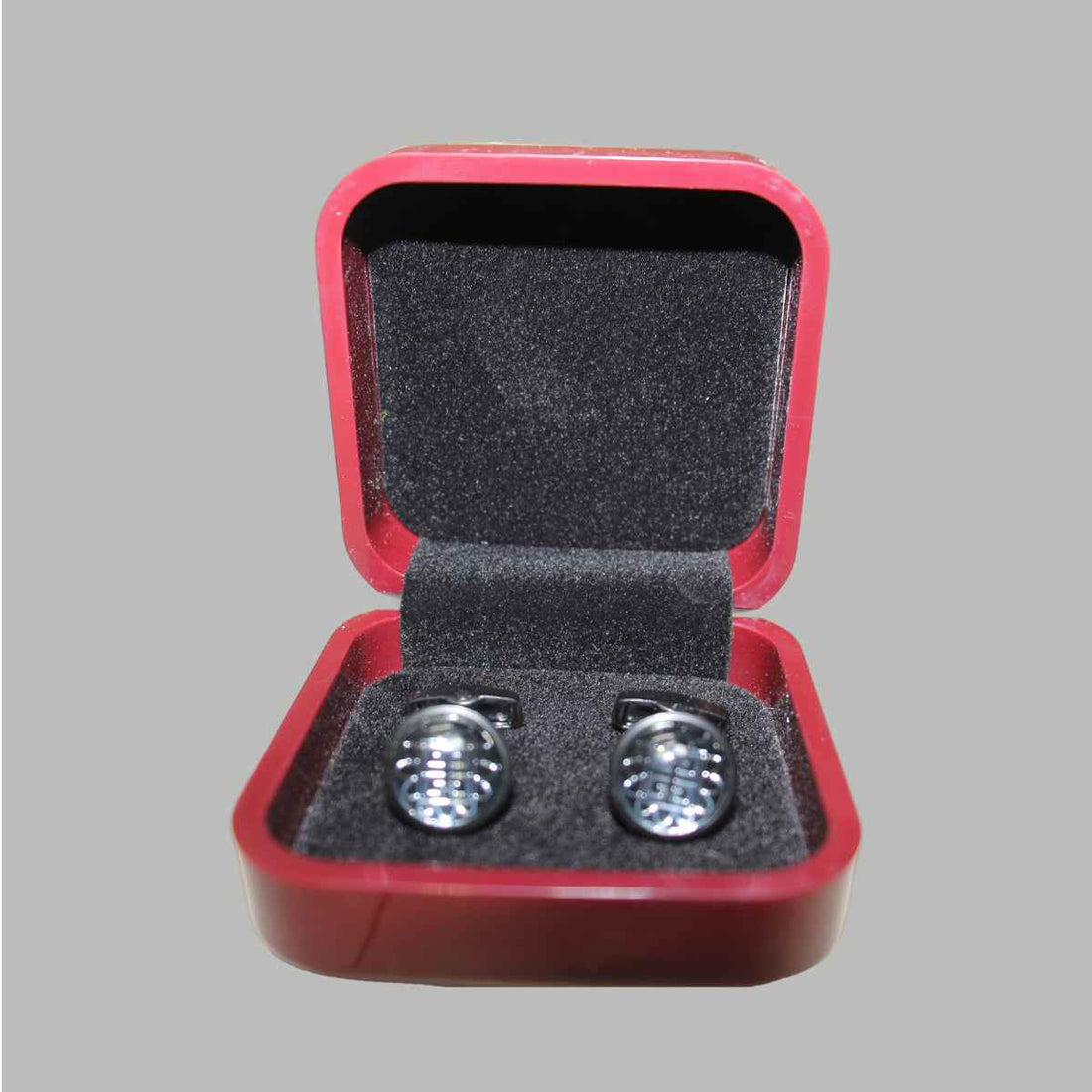 Grey ROund Design Cufflinks (A-3566)