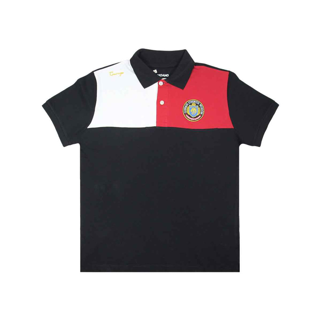Mens Embroidered Polo Shirt - Contrast Design (A-3459)