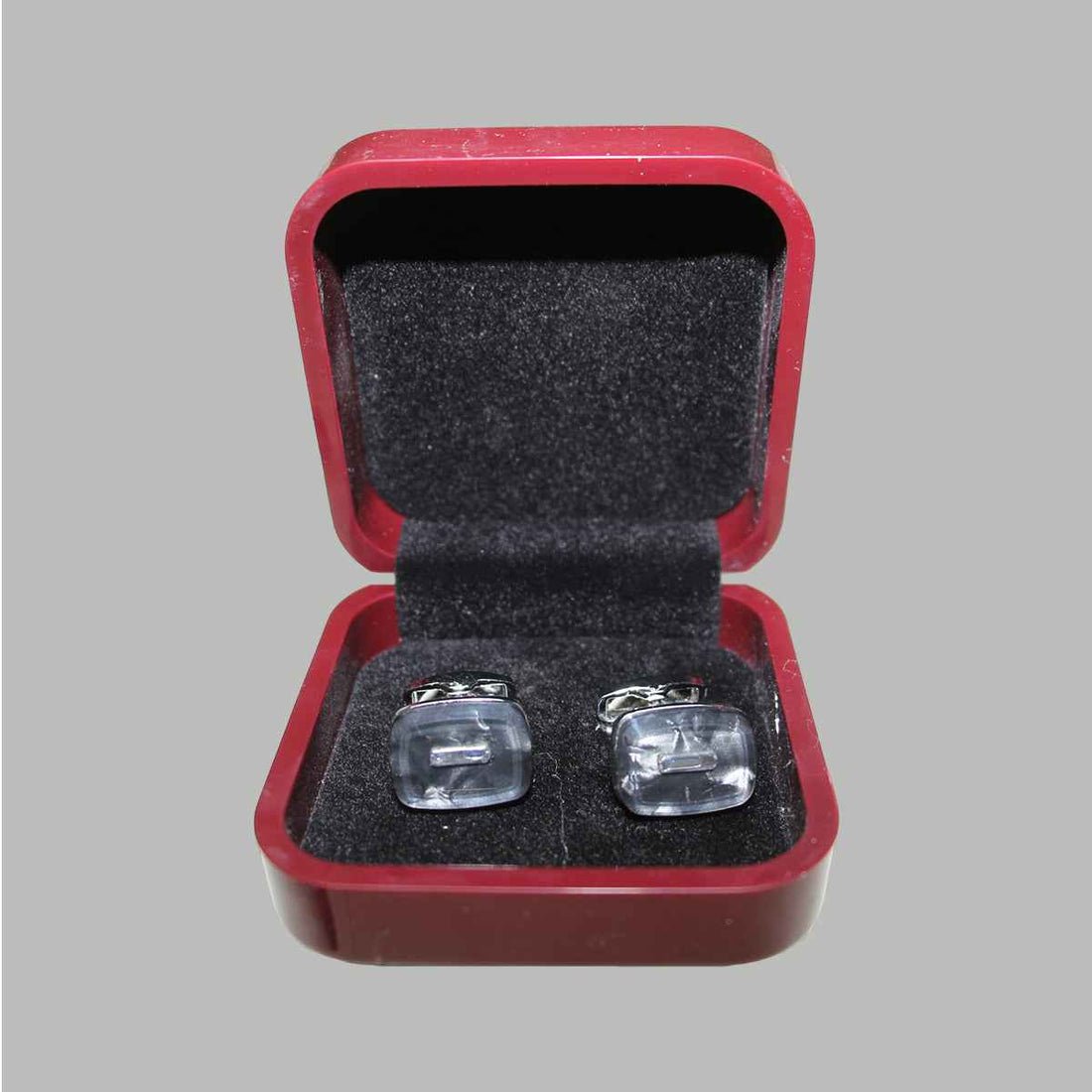 Grey Textured Square Cufflinks (A-3558)