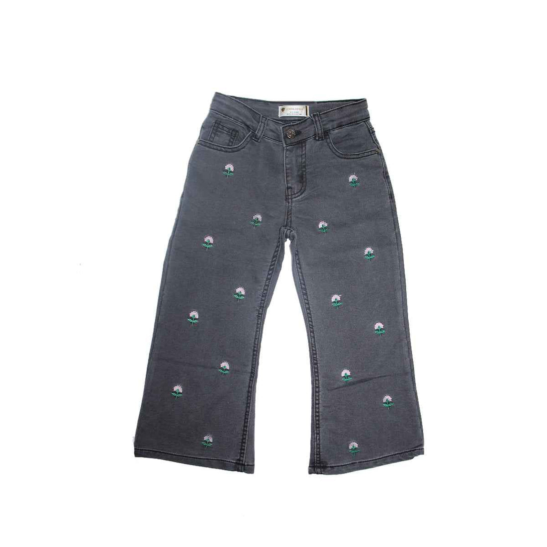 Girls Embroidered Jeans A-3321 - Stylish and Trendy Options - LEMON DENIM