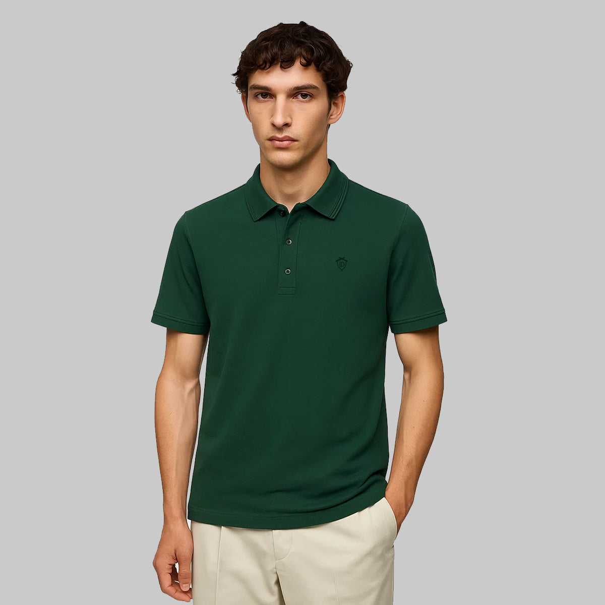 BASIC P.K FABRIC POLO (A-3408) - LEMON DENIM