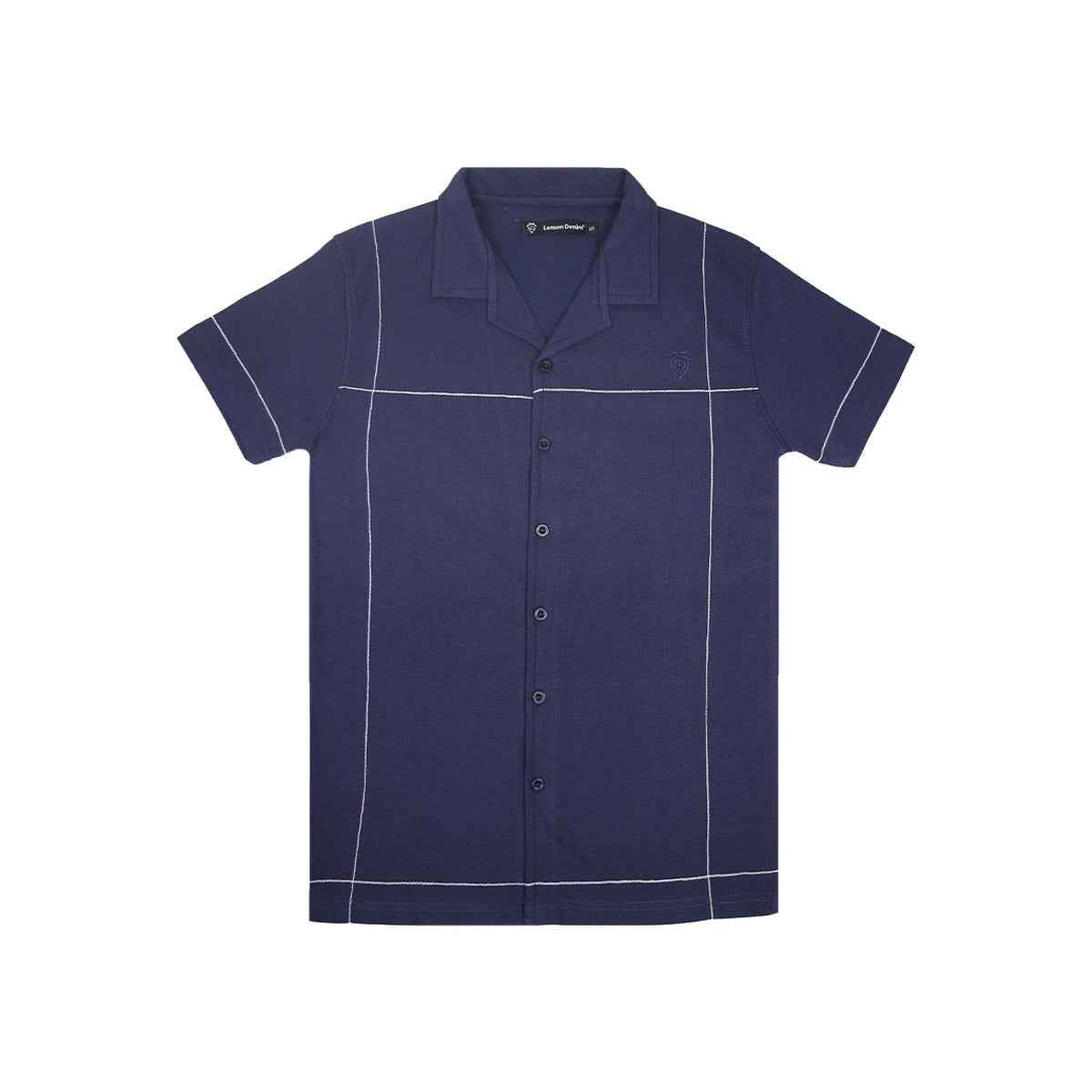 Mens Front Open Cuban Collar Casual Shirt (A-3403)