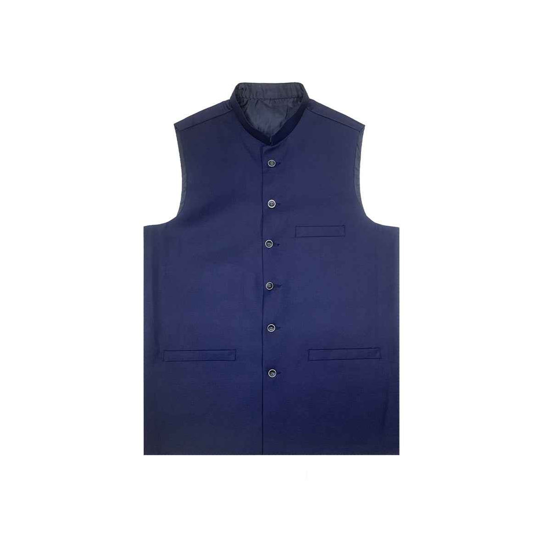 BLUE PLAIN WAISCOAT (A-2375)