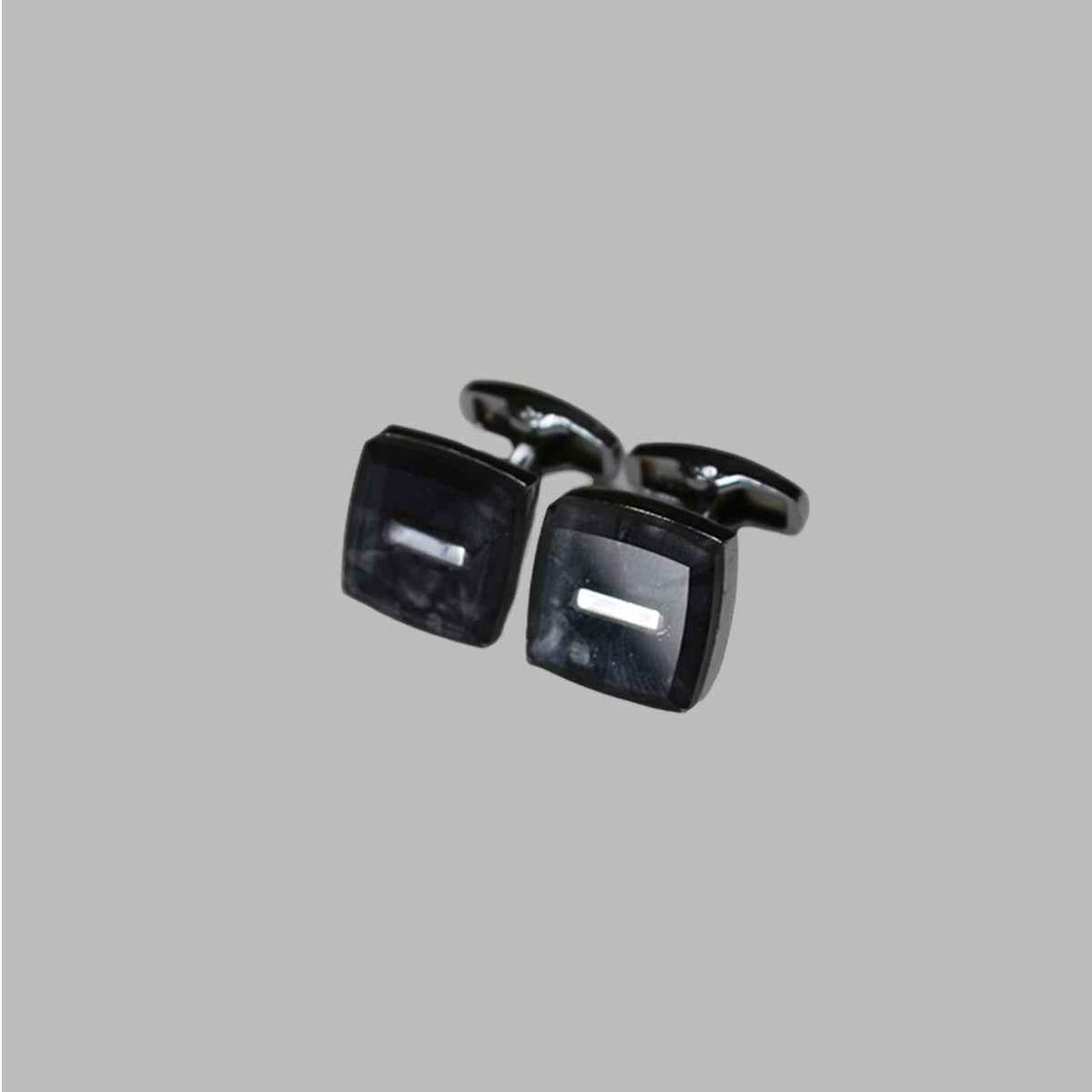 Grey Textured Square Cufflinks (A-3558)
