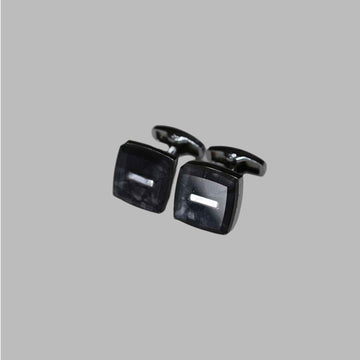 Grey Textured Square Cufflinks (A-3558)