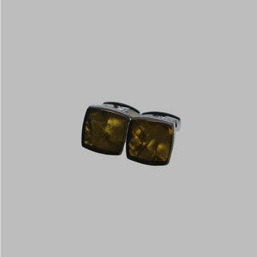 Metal Square Line Textured Cufflinks (A-3568)