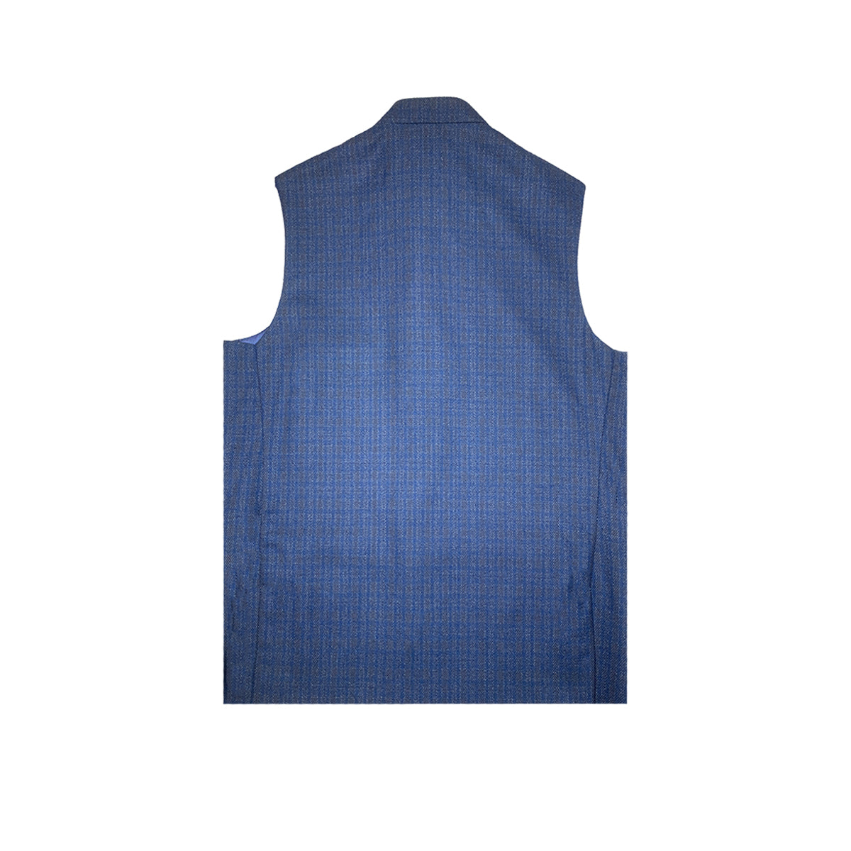 ROYAL BLUE SELF WAISTCOAT (A-2364) - LEMON DENIM