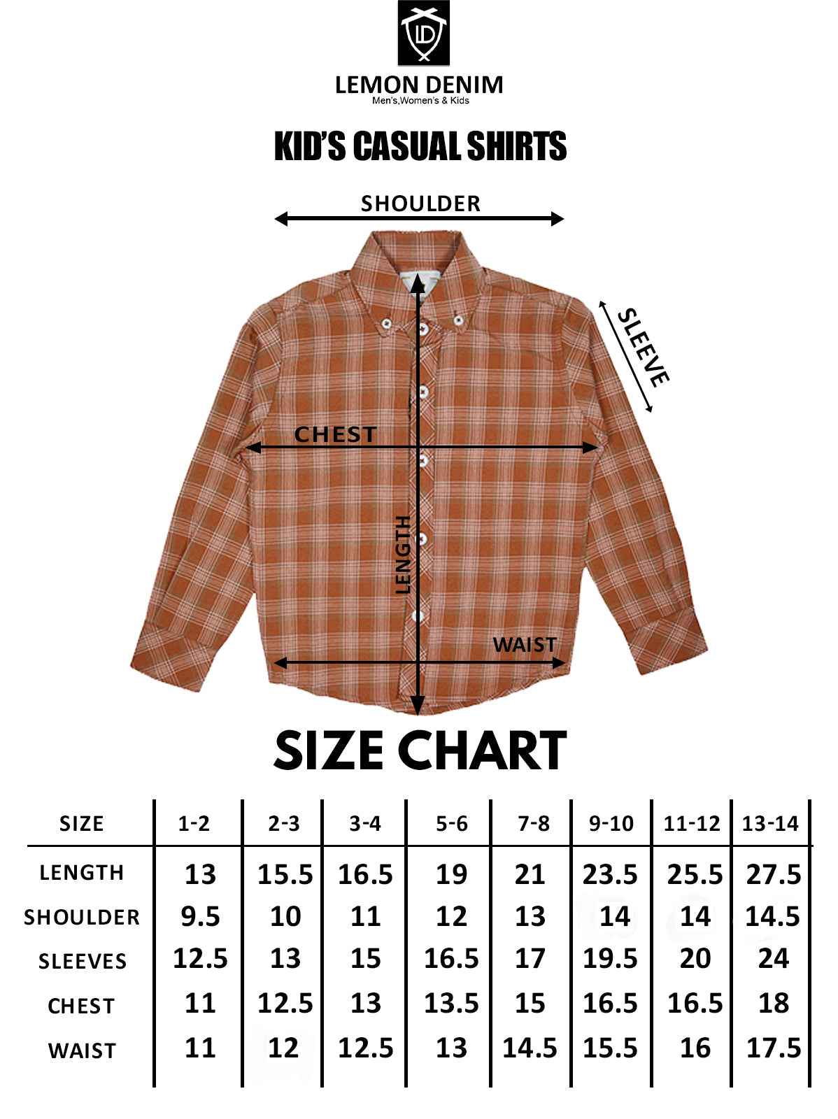 KIDSLDLT8/C11 Kids Shirt A-1280