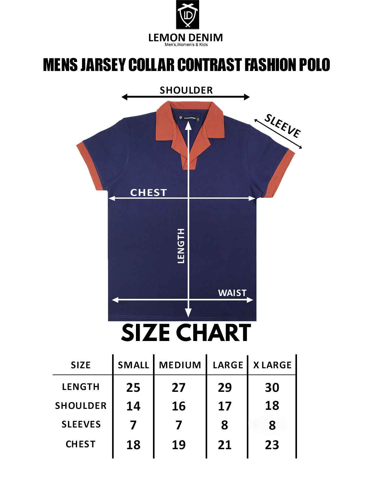 Men's Contrast Collar Polo - Jersey Collar Fashion Polo A-3399