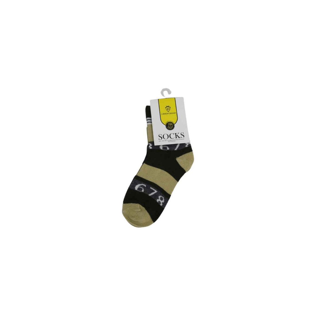 Camel Kids Socks - Multi Teddy Print Design for Kids A-2226 - LEMON DENIM