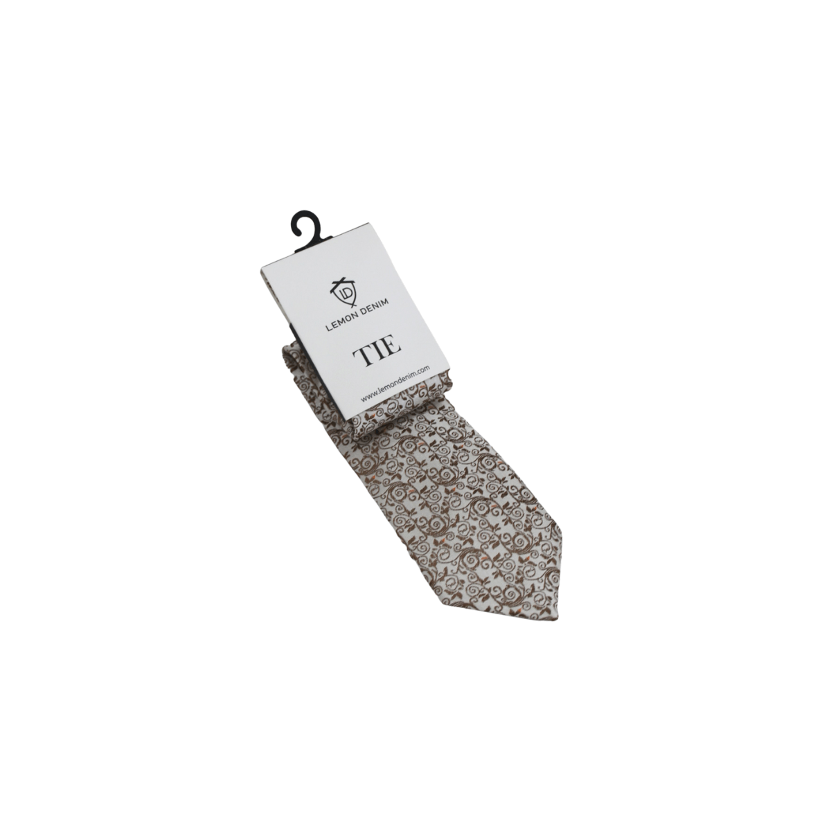 Off White Printed Tie A-2254 - LEMON DENIM