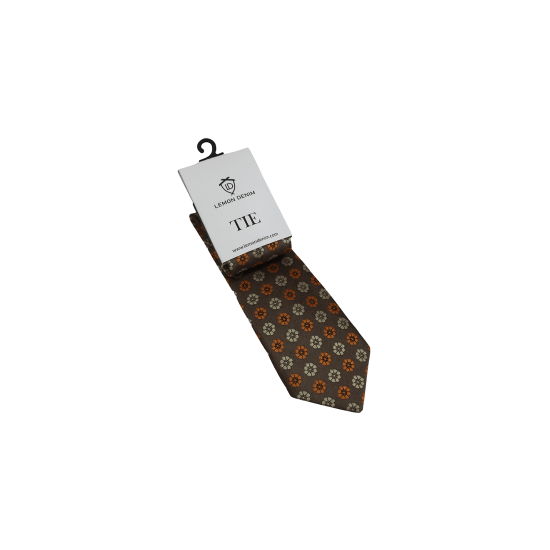Brown Printed Tie for Men - Stylish and Versatile Accessory A-2263 - LEMON DENIM