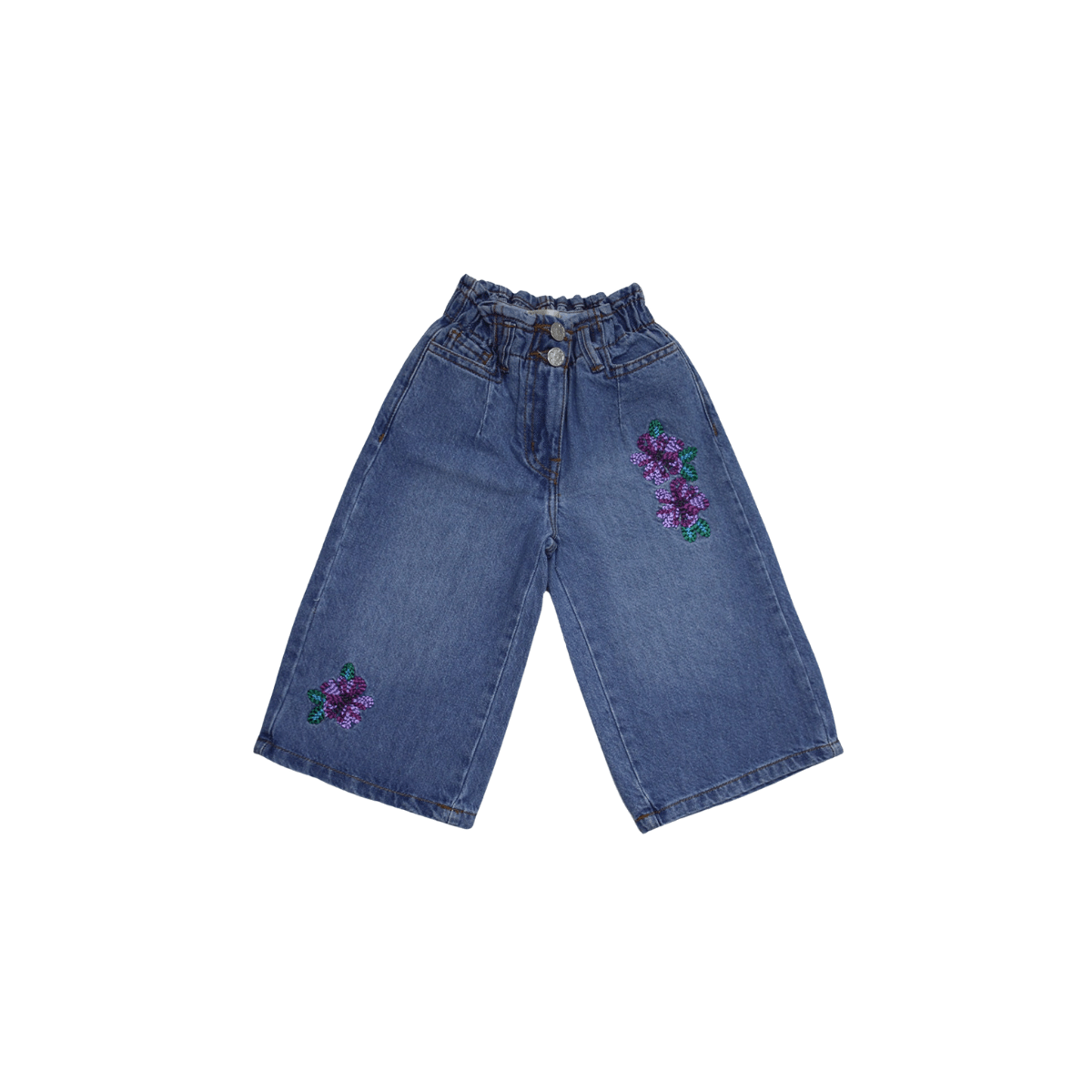 Trendy Embroidered Denim Pants for Stylish Girls - LEMON DENIM