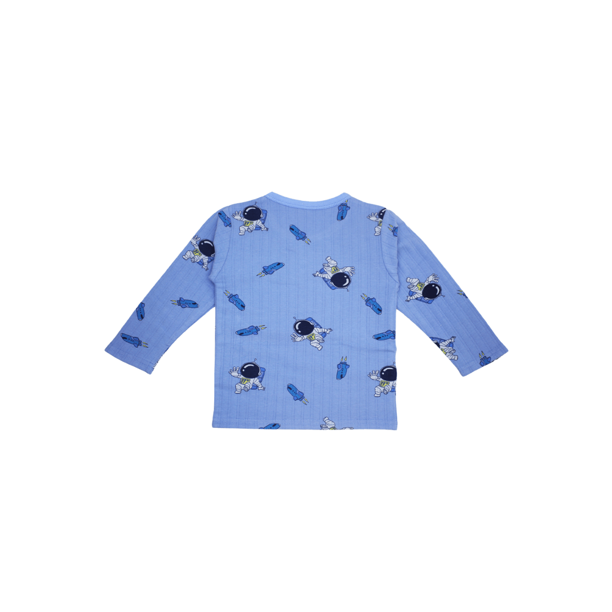 Sky Blue Kids Printed Suit - LEMON DENIM