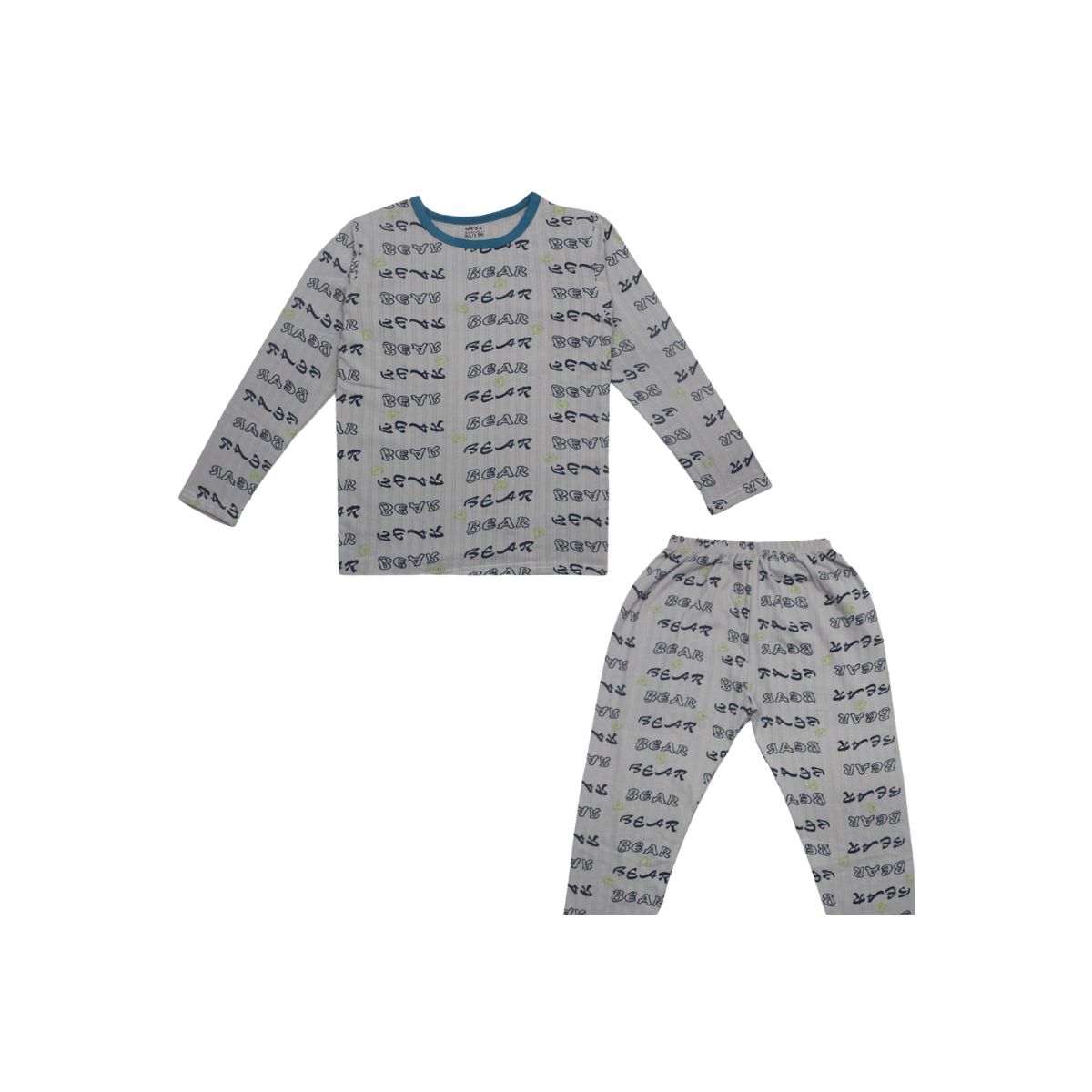 Grey Kids Printed Suit
