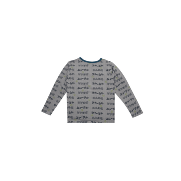 Grey Kids Printed Suit - LEMON DENIM