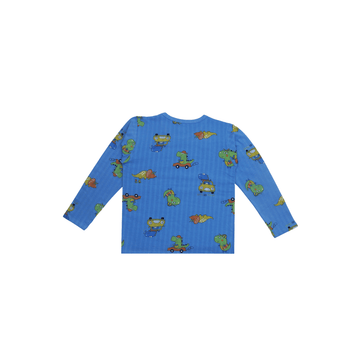 Blue Kids Printed Suit