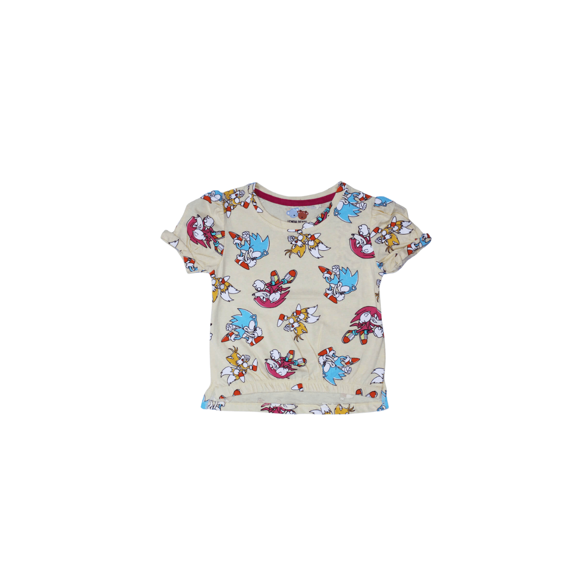 Girls Printed T-shirt - LEMON DENIM