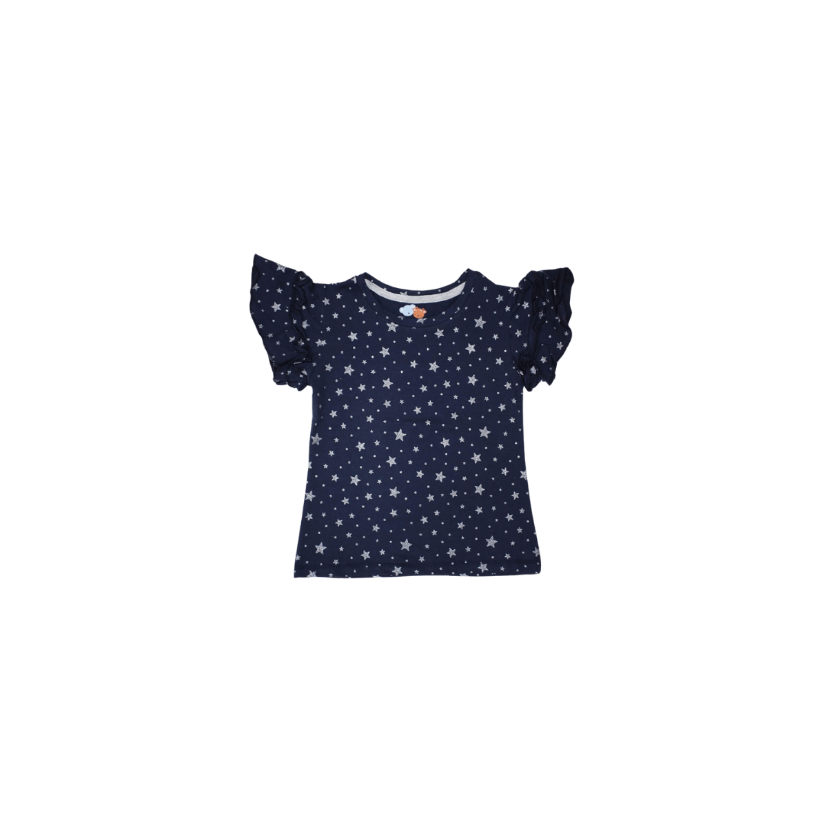 Girls Printed T-shirt - LEMON DENIM