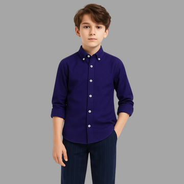 Boys Cotton Shirt - Self Cotton Shirt LT13 A-1803