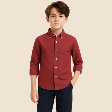 Boys Cotton Shirt - Self Cotton Shirt LT14-A-1805