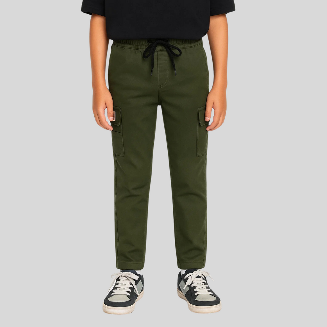Boys Cargo Pants - Six Pocket Solid Colour Cargo Pant (A-2713)