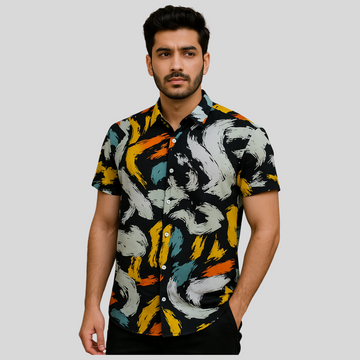 Men's Printed Casual Shirt A-1404 - Stylish and Comfortable Design