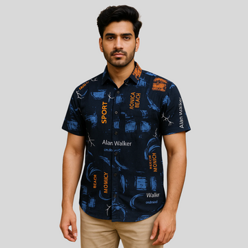Men's Printed Casual Shirt A-1405 - Stylish and Trendy Design