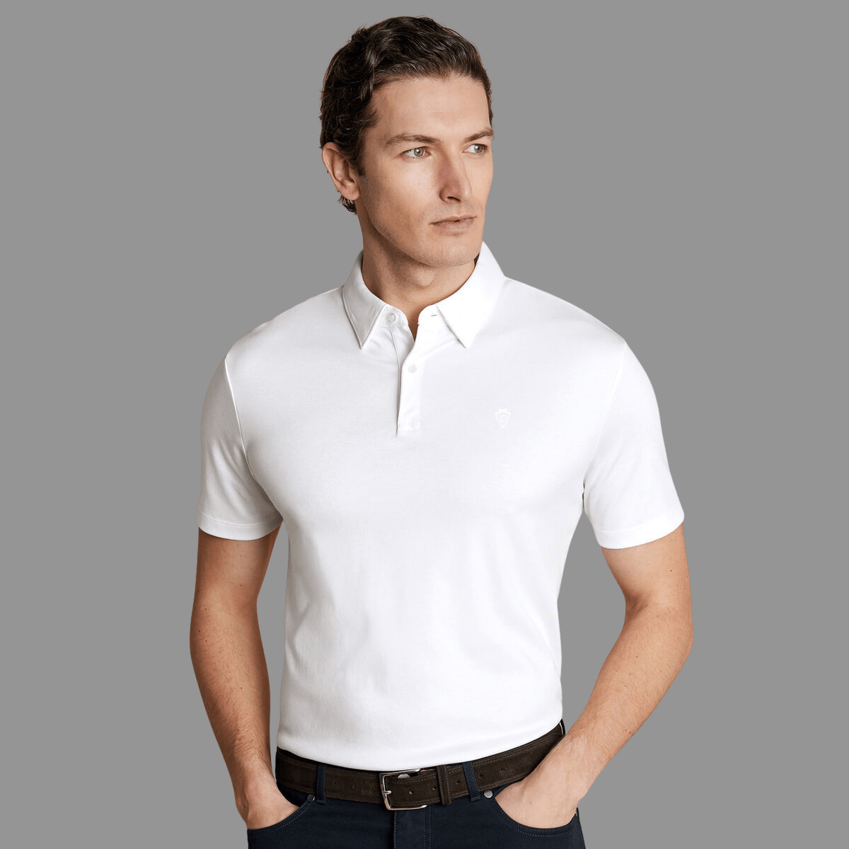 BASIC P.K FABRIC POLO (A-3408) - LEMON DENIM