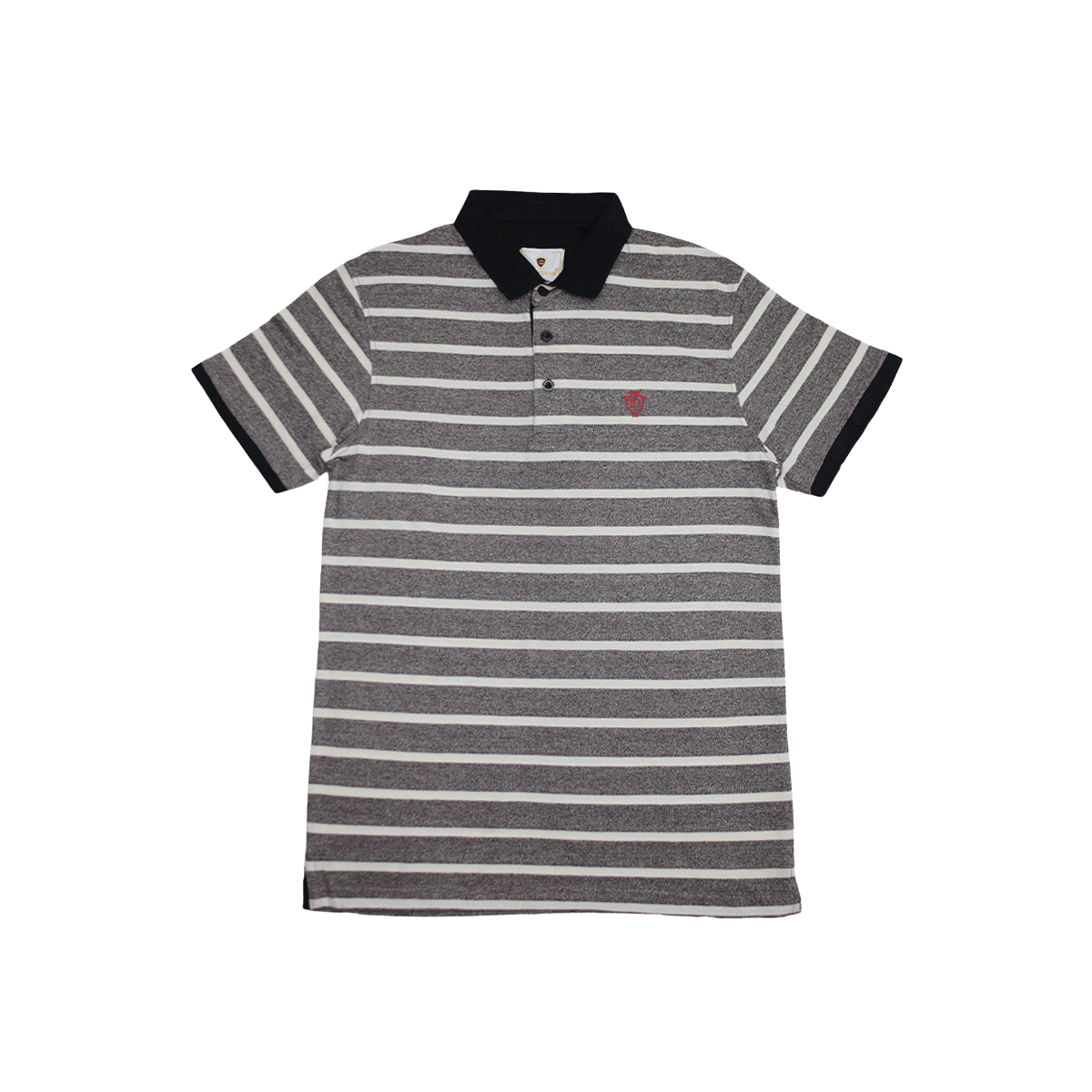 MENS ORGANIC STRIPED COLAR TSHIRT