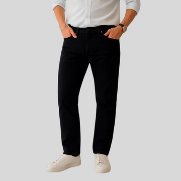 Black Stretchable Denim Jeans A-3376 - Comfortable and Stylish Fit - LEMON DENIM