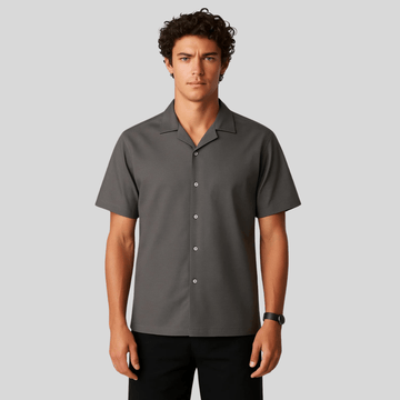 Bubble Fabric Half Sleeves Shirt (Lt-46-A-3551)
