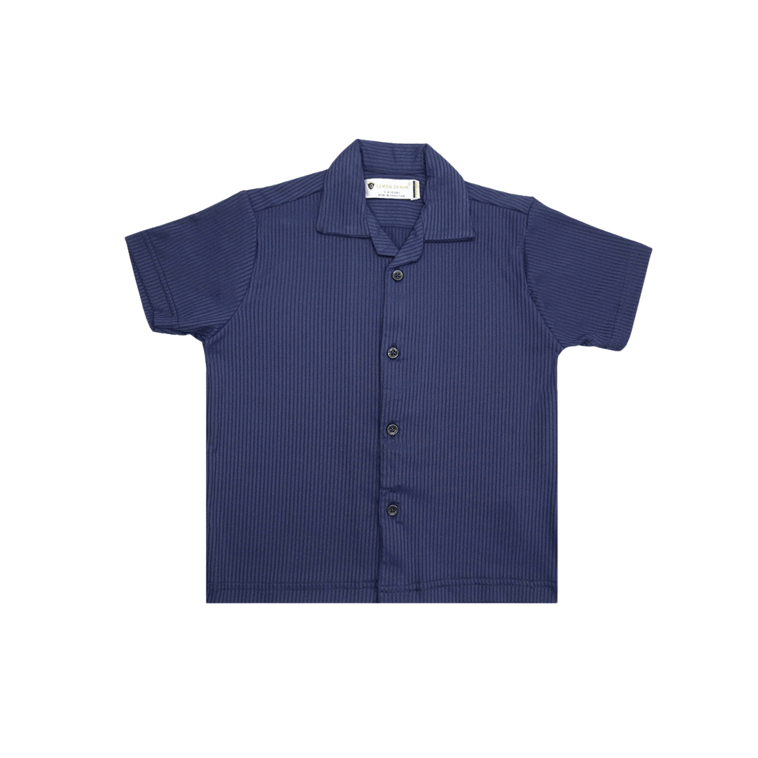 Boys Blue Cuban Dry-Fit Shirt A-1932