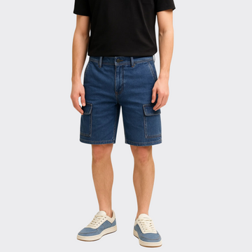 Denim Six Pocket Cargo Short (A-2942)