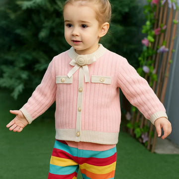 Girls Round Neck Sweater (A-3705)