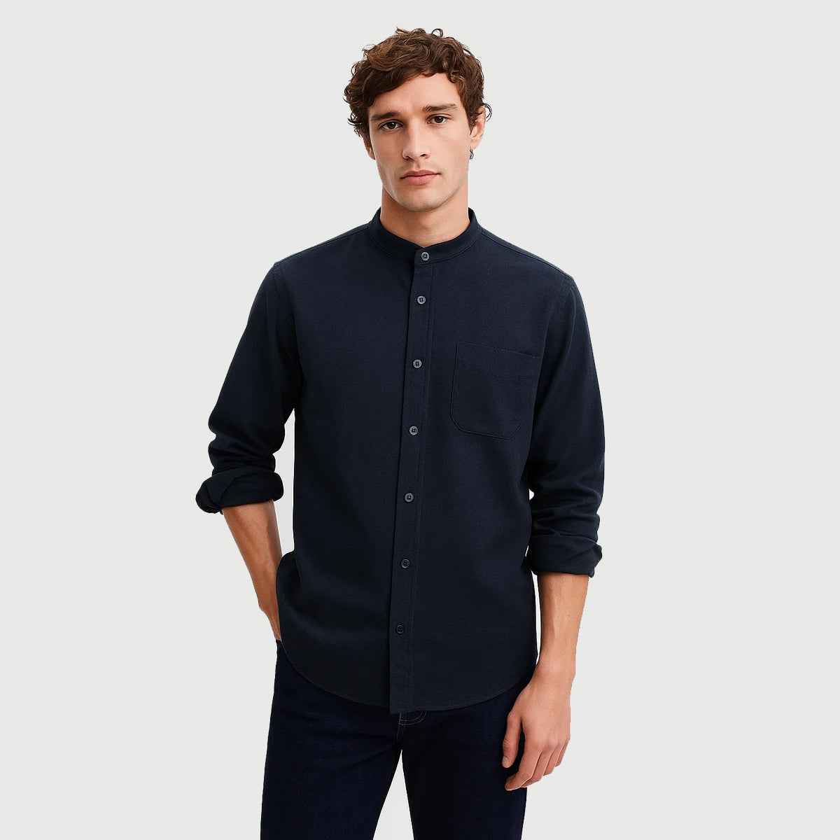 Mens Bubble Fabric Casual Shirt (A-3442)