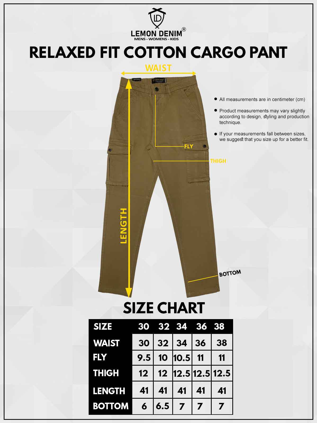 Relaxed Fit Cargo Pant for Ultimate Comfort and Style (A-3571)