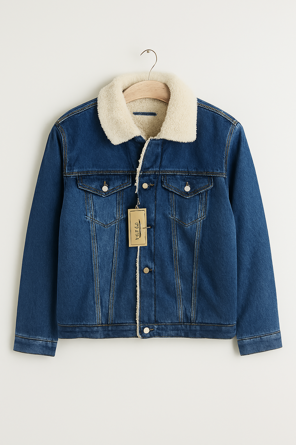 Blue Denim Jacket with White Fur (A-2744)