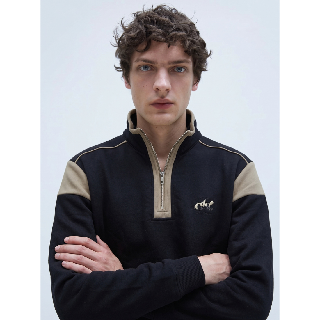 Black Zipper Style Premium Sweatshirt (A-5200)