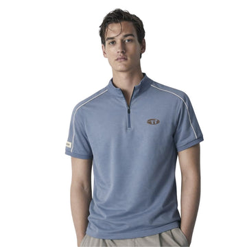 Light Sky Blue Half Zip T-shirt (A-4112)