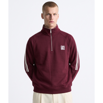 Marron Half Zipper Sweatshirt (A-5198)
