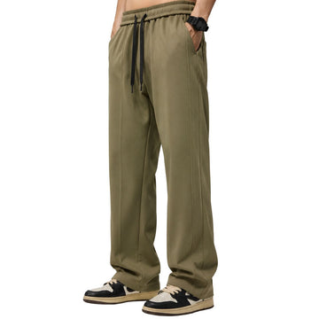 Olive Green Color 2 Center Line Dry Fit Trousers (A-4806)