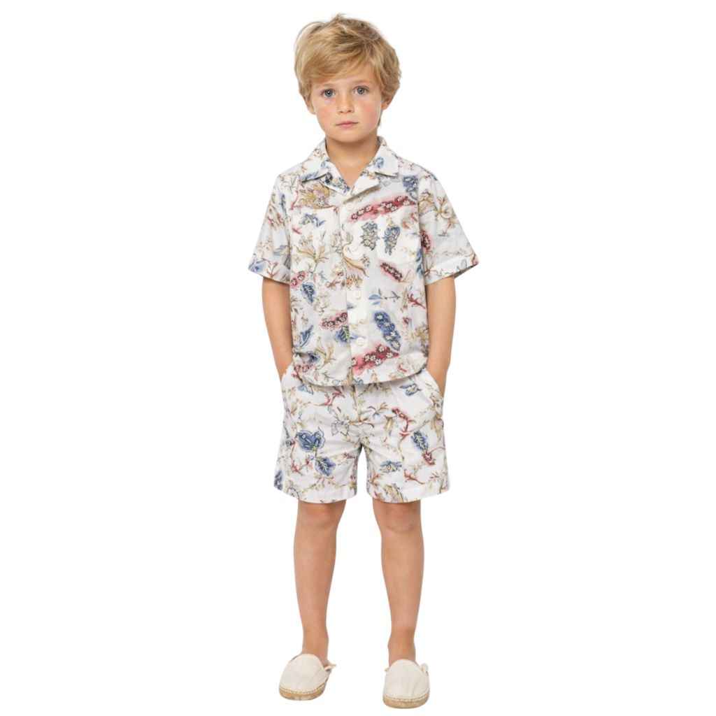 Boys Lilan Half Sleeve Printed Track Suit (A-3538, A-3536)