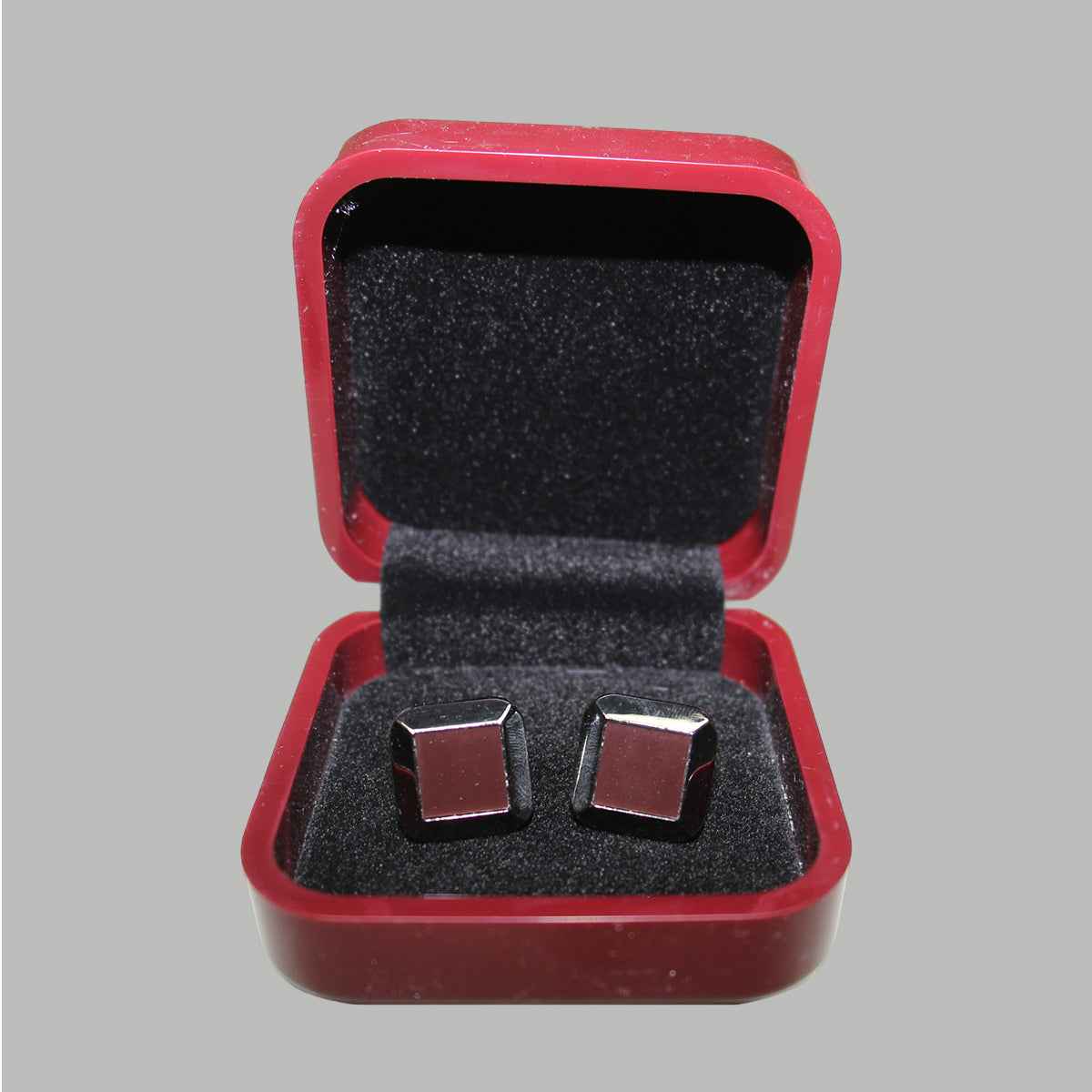 MAroon Metal Square Cufflinks (A-3559)